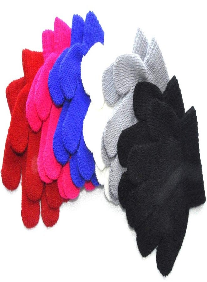 BaiX Toddler Boys and Girls Winter Knitted Writing Gloves, 1-3 Years Old, Black - Image 3